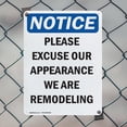 thumbnail image 5 of (2 Pack) Please Excuse Our Appearance Remodeling OSHA Notice Sign 10 Inch X 14 Inch Plastic Sign, Weather Resistant, UV Protected for Workplace, Business, and Construction Site, Made in, 5 of 8