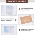thumbnail image 4 of 50 Sheets Sliver Cloth Patches Stamping Paper 29x18.5cm Rectangle Metallic Transfer Foil Paper Plastic Hot Foil Roll for Card Leather DIY Decoration, 4 of 7
