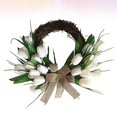 thumbnail image 3 of Guirnalda de tulipanes blancos, guirnalda de flores para el hogar, decoración colgante de boda para puerta de pared kaili Sencillez, 3 of 3