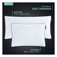 thumbnail image 2 of Almohada Memory Foam, Cool Bamboo, Funda Fría Hipoalergénica, Ajustable Esquimal (Blanco, Estándar), 2 of 7