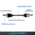 thumbnail image 2 of Bodeman Front LEFT CV Axle Half-shaft Assembly for 2008-2012 Honda Accord V6 Models w/Auto Trans, 2 of 7