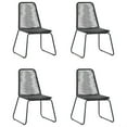 thumbnail image 2 of vidaXL 5 Piece Garden Dining Set PVC Rattan Black, 2 of 3
