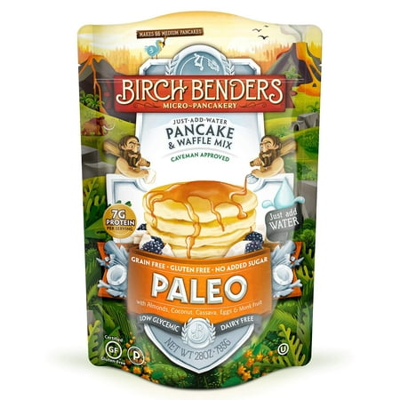 Paleo Pancake & Waffle Mix By Birch Benders  Made With Cassava, Coconut & Almond Flour, 28 Oz Paleo 28 Ounce (Pack of (Best Almond Flour Pancakes)