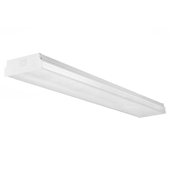 Maxxima 4 ft. Wraparound LED Shop Light  Fixture, Linkable, Selectable Color Temperature / Wattage, 6800 Lumens