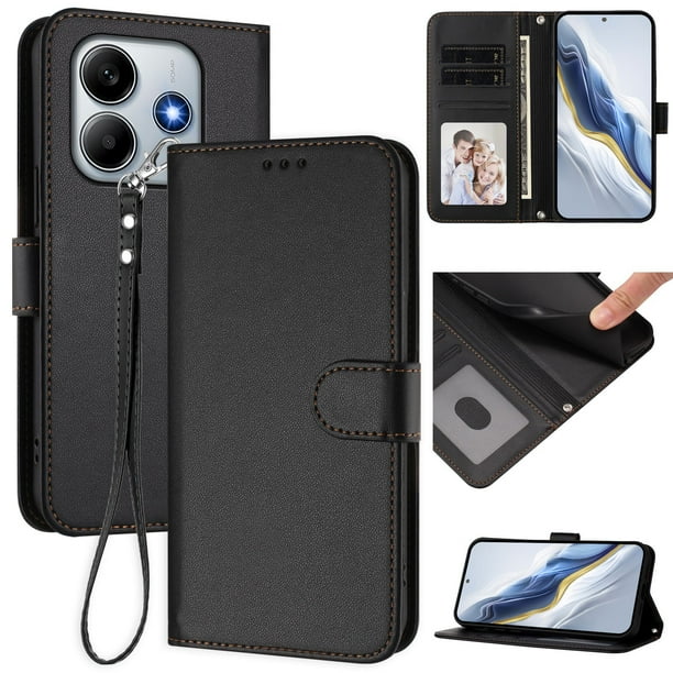 Funda Cartera GANGXUN para Xiaomi Redmi Note 14 4G – Cierre Magnético, Protección RFID, Correa Desmontable, Compatible con Carga Inalámbrica