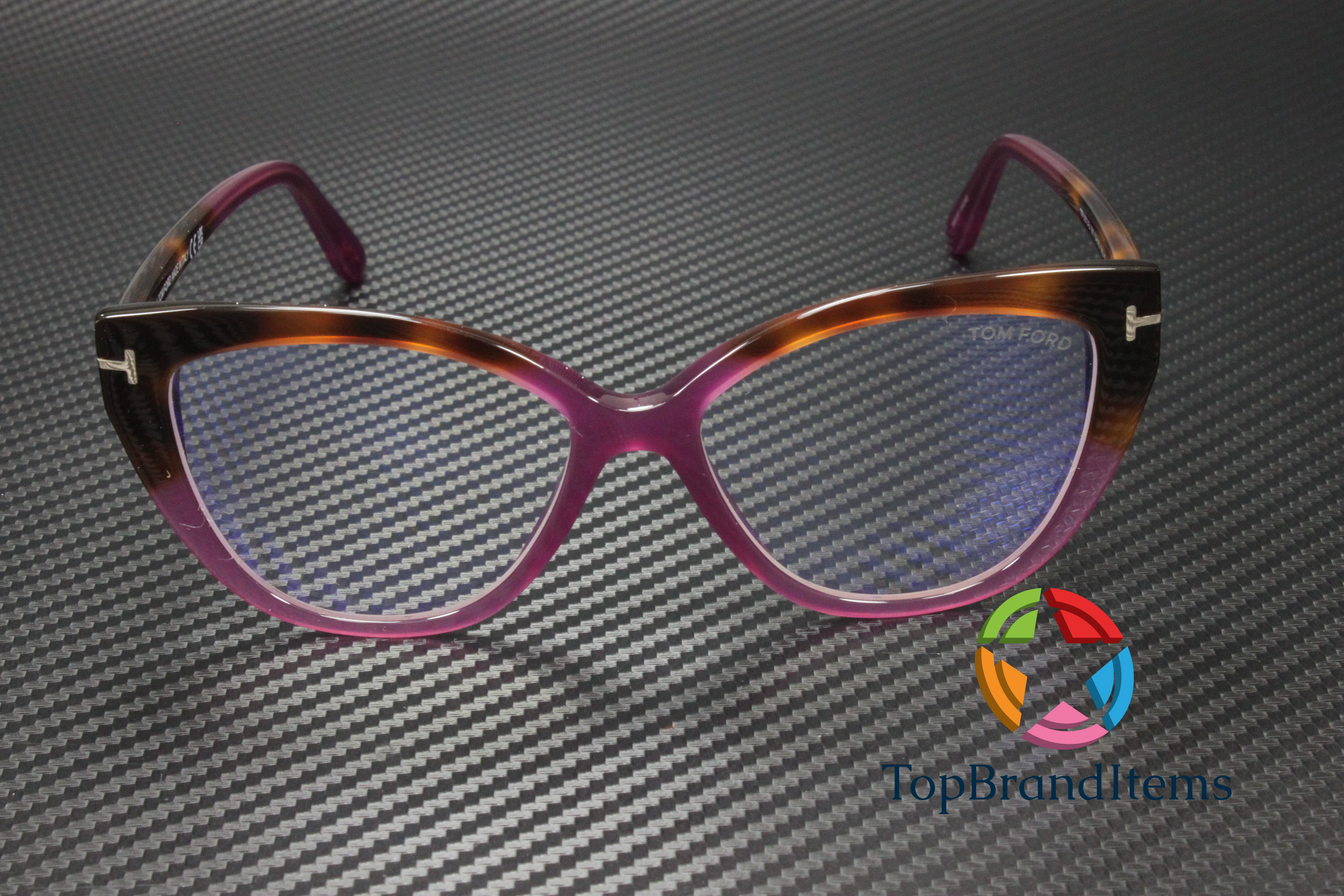 NEW TOM FORD EYEGLASSES, TF5673-B 081 PURPLE WOMEN EYEWEAR FT5673-B 081 Tom Ford FT5880-B 081 Blue-Light Block Transparent Purple  main image 3