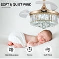 thumbnail image 4 of Ventilador de techo DuMaiway 30 Golden con lámpara de cristal claro, 4 of 6