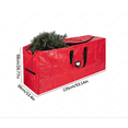 thumbnail image 3 of Christmas Tree Storage Bag 1 Pcs - Fits Up to 4ft Artificial Xmas Trees, Heavy-Duty Xmas Holiday Decor Organizer Duffel with Reinforced Handles, Dual Zippers, Tear-Proof Material,Red, 3 of 4