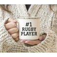 thumbnail image 3 of Koyal Wholesale Campfire Coffee Mug Thank You Gift, #1 Rugby Player, Set of 1, 3 of 4