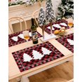 thumbnail image 3 of Christmas Placemats Set of 6, Xmas Tree Snowflake Place Mats Red Black Buffalo Plaid Placemat Table Decoration for Kitchen Table Dinner Xmas Holiday Party Home Decor Indoor Outdoor 13x19 Inch, 3 of 9