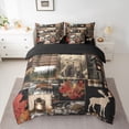 thumbnail image 2 of Castle Fairy Kids Safari Bear Deer Twin Bedding Sets,Maple Leaves Bedding Comforter Set, 2 of 8