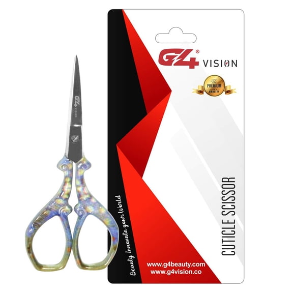 G4 Vision Eye Brow Cuticle Scissor Manicure Pedicure Grooming Nail Trimming Shocking Multi Design