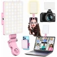 thumbnail image 1 of 60 luces LED portátiles para selfies, iluminación de videoconferencia con clip y adaptador de trípode para cámara, recargable, 2000 mAh, CRI 97+, 3 modos de luz para teléfono, , cámara web, 1 of 18