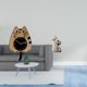 thumbnail image 2 of Reloj de pared con figura de gato y figurita de cerámica para cocina, oficina, sala de estar. Regalo ideal para inauguración de casa. Escultura decora, 2 of 7