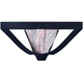 thumbnail image 6 of JOCKMAIL Mens Sexy Thong Underwear Low Rise Leopard Pattern Playful Printed Men's Jockstraps Athletic Supporters, 6 of 7