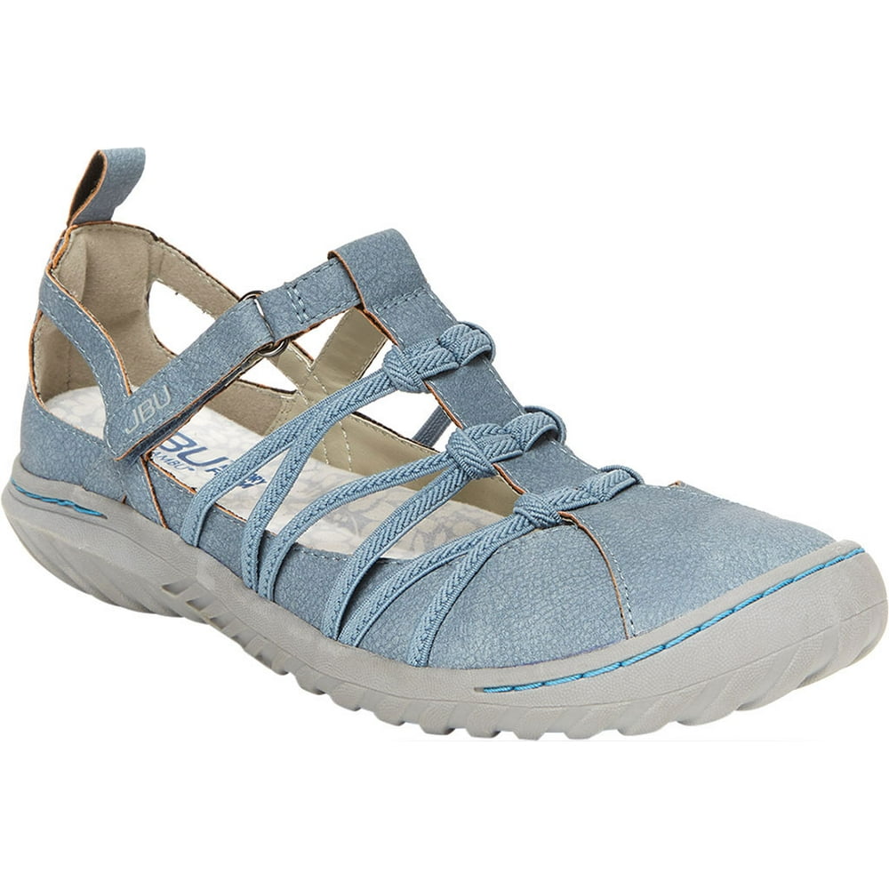 Jambu Women's Jambu JBU Juliet Vegan Closed Toe Sandal Blue Tumbled