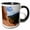 Black/White, variant on 3drose, Colorado Garden of Gods Rocks Boulders, 11oz Two-tone Green Mug