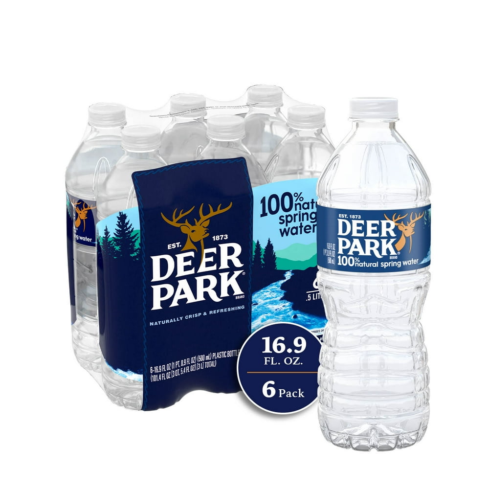 DEER PARK Brand 100 Natural Spring Water, 16.9ounce plastic bottle
