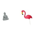 thumbnail image 6 of 2 Pieces Monkey Buddha Statue Flamingo Garden Stake Sculpture Sandstone Material for Patio Backyard Holiday, 6 of 8