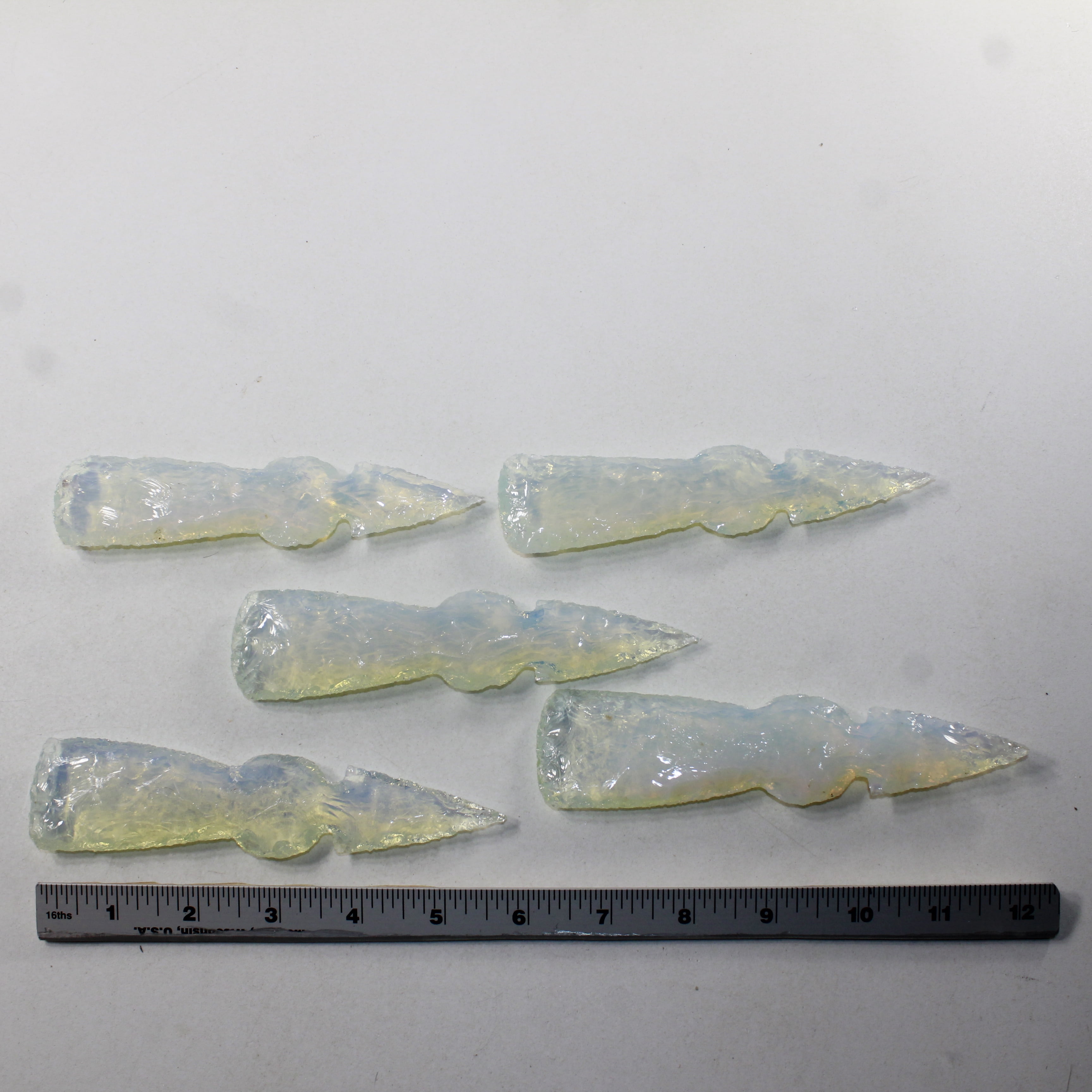5 Opalite Ornamental Tomahawk Heads #382N  Ax Axe Hatchet