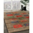 thumbnail image 2 of Ahgly Company Indoor Rectangle Contemporary Brown Red Abstract Area Rugs, 5' x 8', 2 of 6