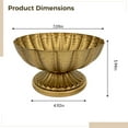 thumbnail image 4 of 2 PCS Golden Compote Bowl for Centerpiece, Retro Style Metal Pumpkin Bowl Decor for Table, 7.4 x 3.9 in Flower Vase for Christmas, Halloween, Weddings, Parties, 4 of 5