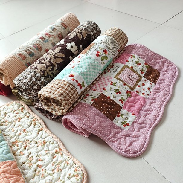 Alfombrillas para el hogar acolchadas con estampado de algodón, alfombrillas para la puerta del dormitorio de los niños, alfombrillas para la puerta, alfombrillas para el suelo de alfombra 40 * 60