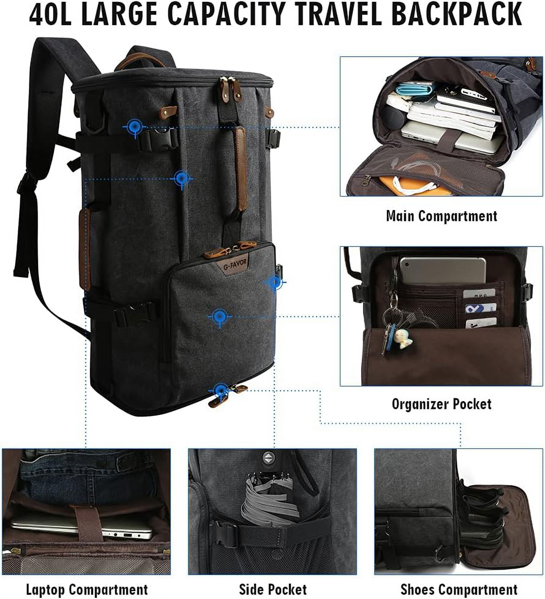 CITYCARRY / Laptop Travel Backpack / GN GY Canvas