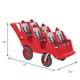 thumbnail image 2 of Children's Factory Angeles Bye Bye Buggy 6 Passenger Stroller | Sturdy Multi Passenger Daycare Stroller with Fat Tires | Easy-to-Fasten Safety Buckles, Parking Brake, & 360 Pivoting Wheels | Red, 2 of 5