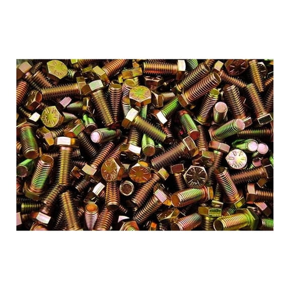 (75) Hex Head 1/2-13 x 1-1/4" Grade 8 Bolts Yellow Zinc Screws