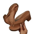 thumbnail image 3 of Willtoo Chunky Heel Sandals for Women Summer Dressy 2026 Arch Support Comfortable Orthopedic Slip-On Open Toe Heeled Flip Flops Bridal Party Wedding Shoes Casual Wedge Thong Sandals, 3 of 5