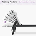 thumbnail image 2 of PURPLE LEAF Oversized 3-Piece Outdoor Lounge Set – Patio Chaise Loungers with Aluminum Frame, Side Table & Wheels for Poolside Sunbathing & Tanning, Includes Pillows，White, 2 of 8