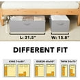 thumbnail image 4 of SpaceAid 2 Pack 10" High Under Bed Storage Containers, Fabric, Gray, 4 of 7