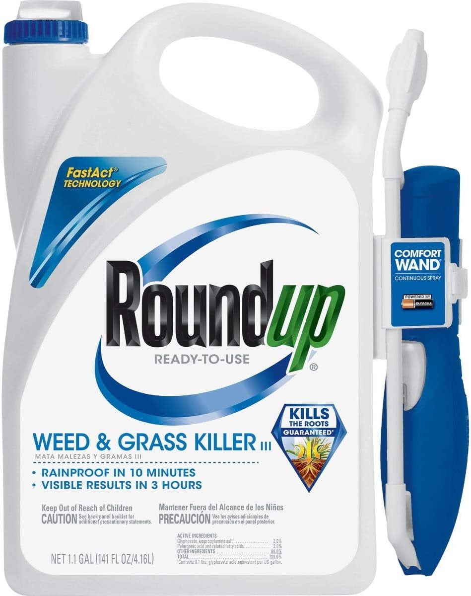 Roundup Weed & Grass Killer Glyphosate Rtu 1.1 Gal - Walmart.com