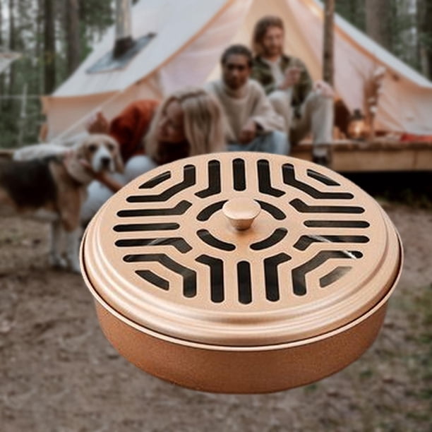 Portabobinas, Portabobinas de Sándalo Quemador Tapa para en Exteriores, Cubierta, Patio, Camping, Pesca de Senderismo , Macarena Titular de la bobina de mosquitos