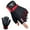 Red, variant on ATERCEL Anti-Slip Ventilated Men and Women Half Finger Fabric Black Weight Lifting Gloves, M
