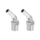 thumbnail image 1 of Accesorios para manguera de acero inoxidable 304 Unique Bargains 25/64" OD 3/8" BSPT 45 grados codo para aire, agua, aceite, gas, combustible 2 piezas tono plateado, 1 of 1