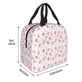 thumbnail image 2 of KLL Tulips Flowers Print Insulated Lunch Bag Women, Reusable Cute Tote Lunch Box for Adult & Men, Leakproof Cooler Lunch Bags for Work Office Travel Picnic, 2 of 5
