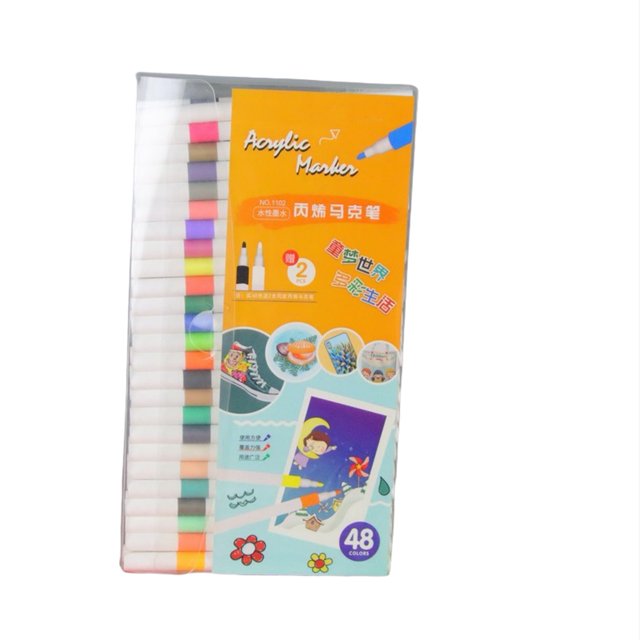 Colorful Acrylic Paint Markers, DIY Acrylic Markers, Waterproof Paint Markers, Acrylic Paint Pens For Stone Wood Calligraphy Canvas Ceramic Metal Glass