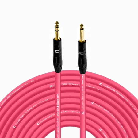 Coluber Cable 1/4" TRS Male to 1/4" TS Male Pro 3-Pin Microphone Connector