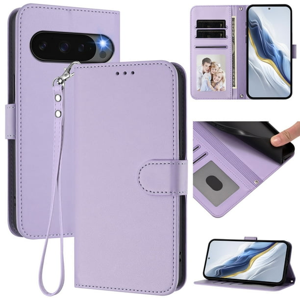 Funda Cartera GANGXUN para Google Pixel 9 Pro XL – Cierre Magnético, Protección RFID, Correa Desmontable, Compatible con Carga Inalámbrica
