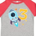 thumbnail image 4 of Inktastic Rocket Space Ship Happy Third Birthday Boys or Girls Toddler T-Shirt, 4 of 5