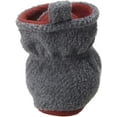 thumbnail image 3 of Hudson Baby Baby and Toddler Cozy Fleece Booties, Heather Charcoal Burgundy, 6-12 Months, 3 of 8