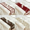 thumbnail image 2 of Christmas Table Runner Cotton Linen-Winter Dinner Scarf Decor Long 72 Inch, 2 of 16