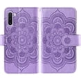 thumbnail image 6 of Compatible with Samsung Galaxy Note 10 Glaxay Note10 5G Wallet Case and Tempered Glass Screen Protector Flip Card Holder Stand Cell Phone Cover for Gaxaly Notes 10s Ten Not S10 Women Purple, 6 of 15