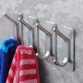 thumbnail image 1 of Juego de 4 ganchos de pared adhesivos de acero inoxidable para abrigos/albornoces y toallas LingWen 9024735462149, 1 of 1