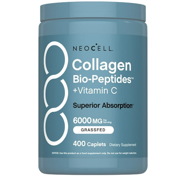 Grass Fed Collagen Peptides | 400 Caplets | with Vitamin C | for Women and Men | by NeoCell