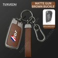 thumbnail image 5 of For Peugeot 307 C 3 buttons key case Zinc Alloy Leather Car Key Case Cover 2008 3008 4008 408 508, 5 of 9