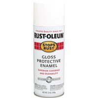 2-Pack Value - Rust-oleum stops rust gloss protective enamel white spray paint, 12 oz