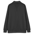 thumbnail image 4 of Glisme Boys T Shirt Long Sleeve Corduroy Shirts Quarter Zip Pullover Sweater Casual Collared T-Shirt Fall Ribbed Sweatshirts Breathable Top Size 13-14 Years Black, 4 of 6